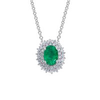 Collier Babila Milano Femme For Ever in Or blanc Smeraldo 0.68 Ct 254179 - 254179